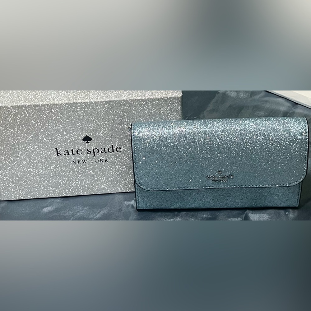🔥FLASH SALE🔥✨NWT Kate Spade Sparkling Blue Convertible Wallet Crossbody/Wristlet